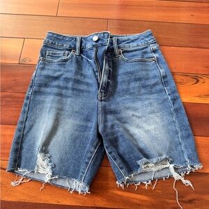 L. T. J. Letter to Juliet Distressed Blue Denim Women's Shorts
